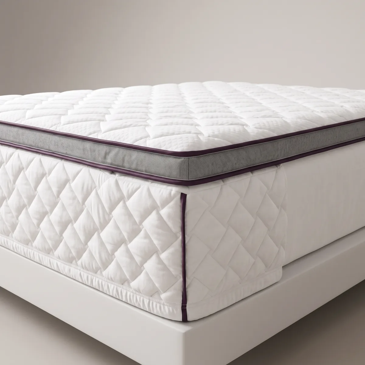Esquina del Protector Pillow: se ve el grosor, el acolchado y el ribete
